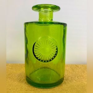 Vintage Lime Green Color Vase 6” Tall